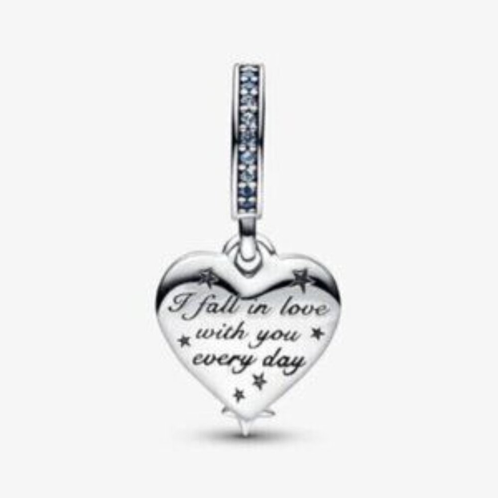 Pandora Blue Heart Charm - Picture 3 of 3